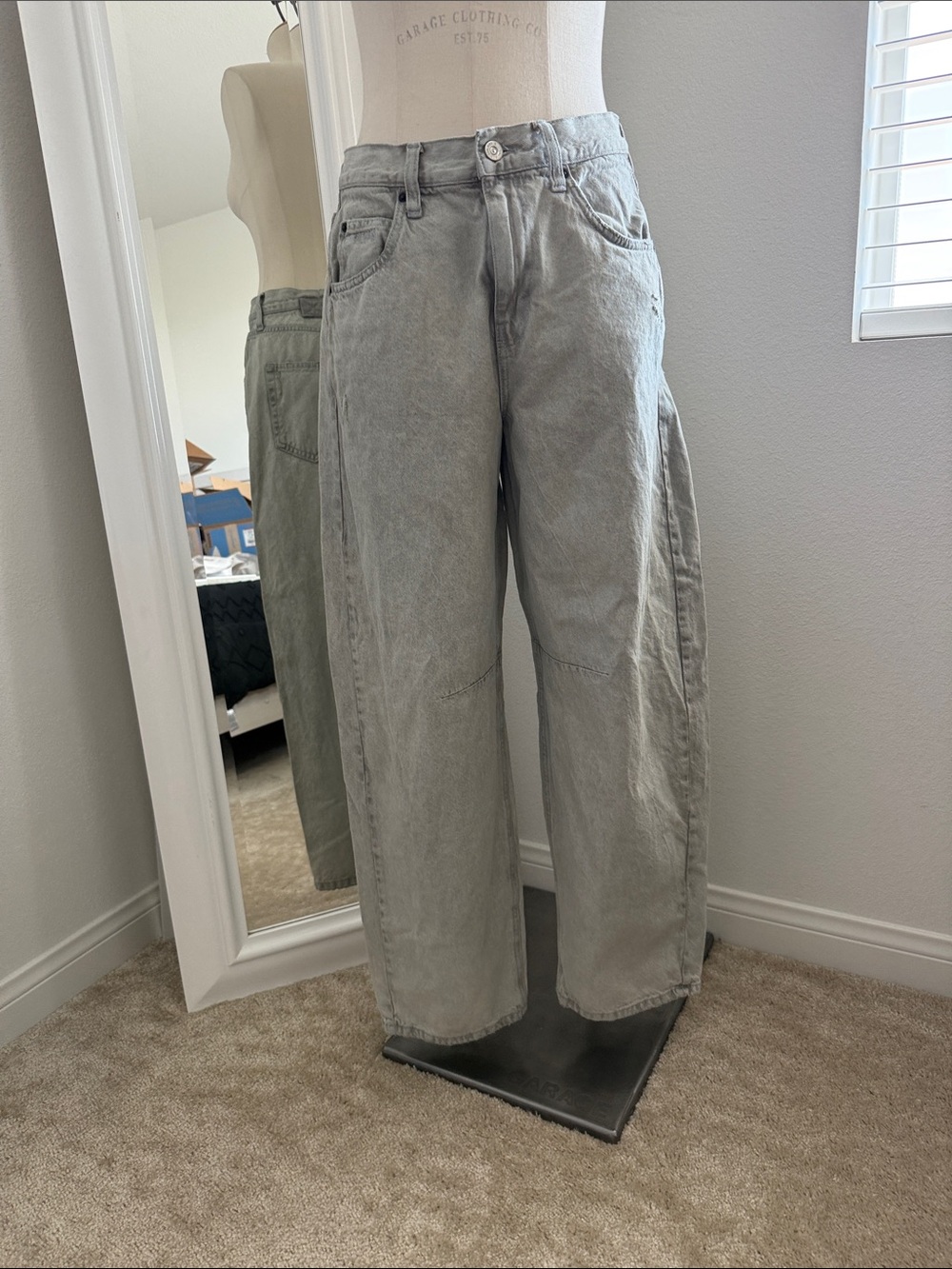 Light Gray Wide Leg Jeans